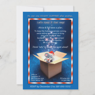 Invitation Envoi de cadeaux Sparkling Box Christmas Party Inv