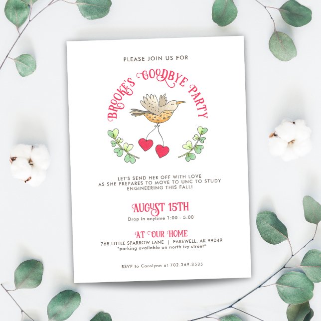 Invitation Envoyer avec Amour Adieu Fête d'adieu (Créateur téléchargé)