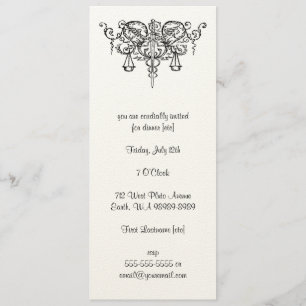 Invitation Épée de justice (avec les échelles)