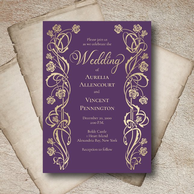 Invitation Épée médiévale royale Rose (Créateur téléchargé)