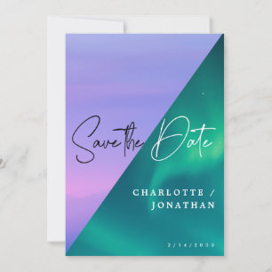 Invitation Epic Sky Enregistrer La Date Minimaliste Mariage