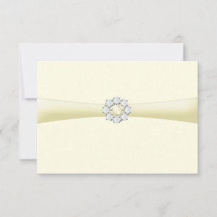 Invitation Épingle de diamant et de perle sur ruban Enregistr