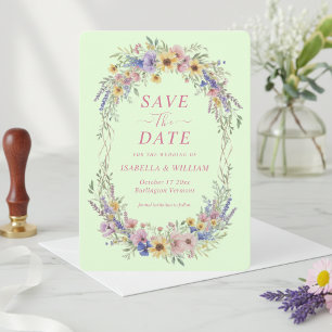 Invitation Épinglez la date de votre mariage sauvage moderne 