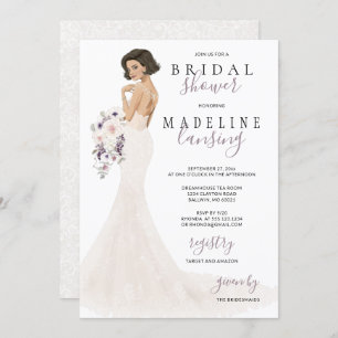 Invitation Épouse de la dentelle en Fête de l'mariée