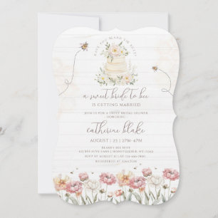 Invitation Épouse florale à Fêtes des mariées d'abeilles Invi