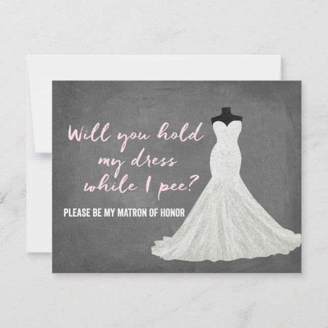 Invitation Épouse Humour | Bridesmaid (Devant)