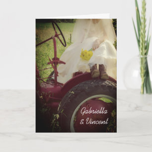 Invitation Épouse sur le Mariage de ferme de camping-car