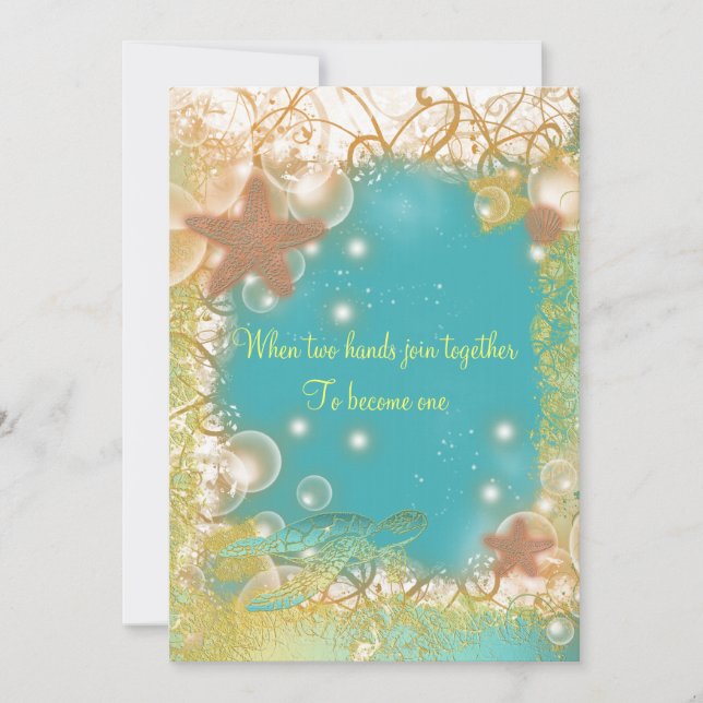 Invitation Épouser de thème de plage exotique (Devant)