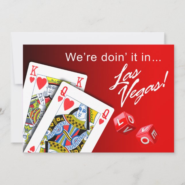 Invitation Épouser - le faire en rouge de Las Vegas (Devant)