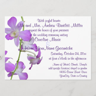 Invitation Épouser pourpre d'orchidées