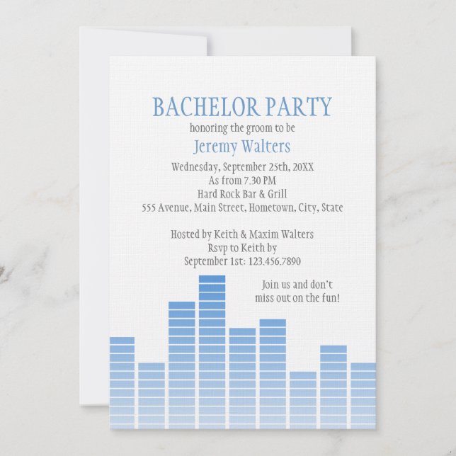 Invitation Equaliseur bleu (Devant)