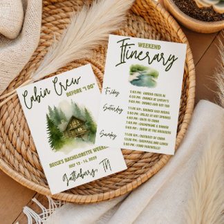 Invitation Équipage cabine avant moi! Week-end Bachelorette P