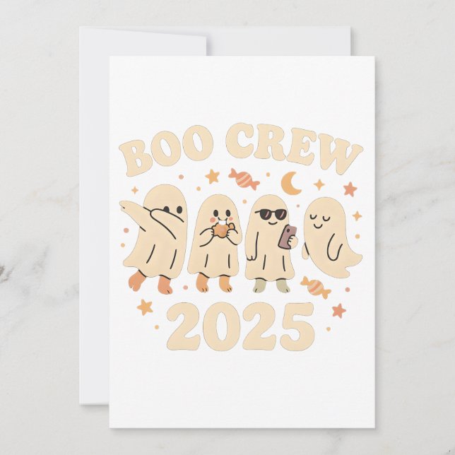 Invitation Équipe Boo 2025 Trending Ghost Squad (Devant)