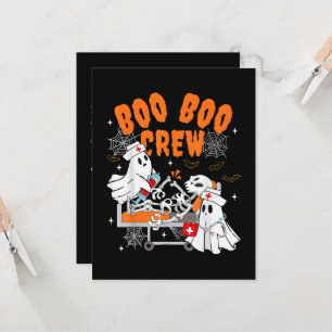 Invitation Équipe Boo Boo Halloween Fantôme Infirmière