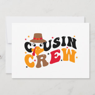 Invitation Équipe Cousin Thanksgiving