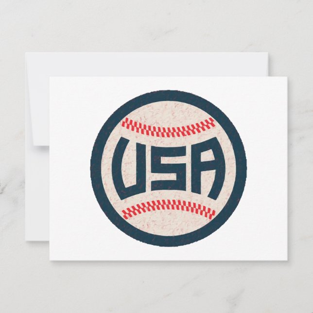 Invitation Équipe de baseball USA (Devant)