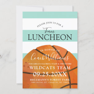 Invitation Équipe de basket-ball Fin de saison Luncheon Sage 