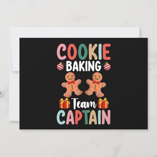 Invitation Équipe de cuisson des cookies Capitaine Famille No (Devant)