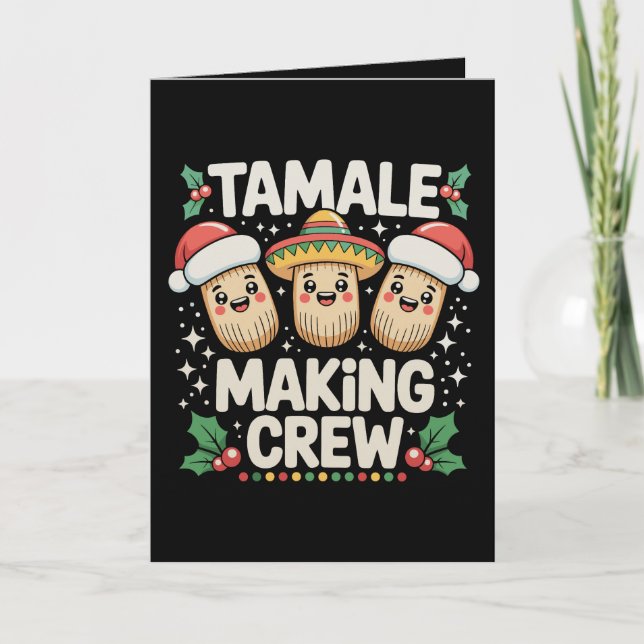 Invitation Équipe de fabrication de tamales Saison de Noël Me (Devant)
