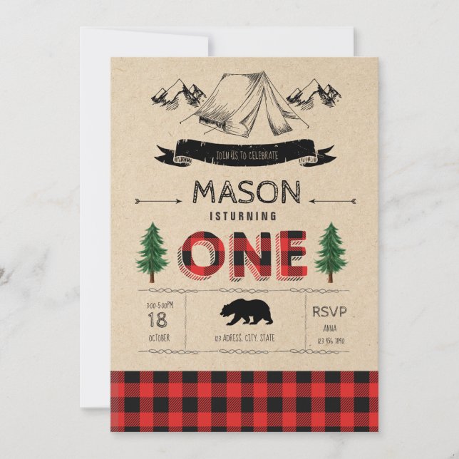 Invitation Équipe du camp de bûcherons (Devant)