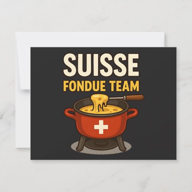 Invitation Équipe Fondue Suisse (Devant)
