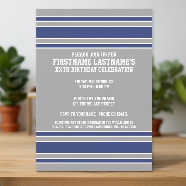 Invitation Équipe Jersey avec nom et numéro personnalisés (Custom Invitation with Download Option)