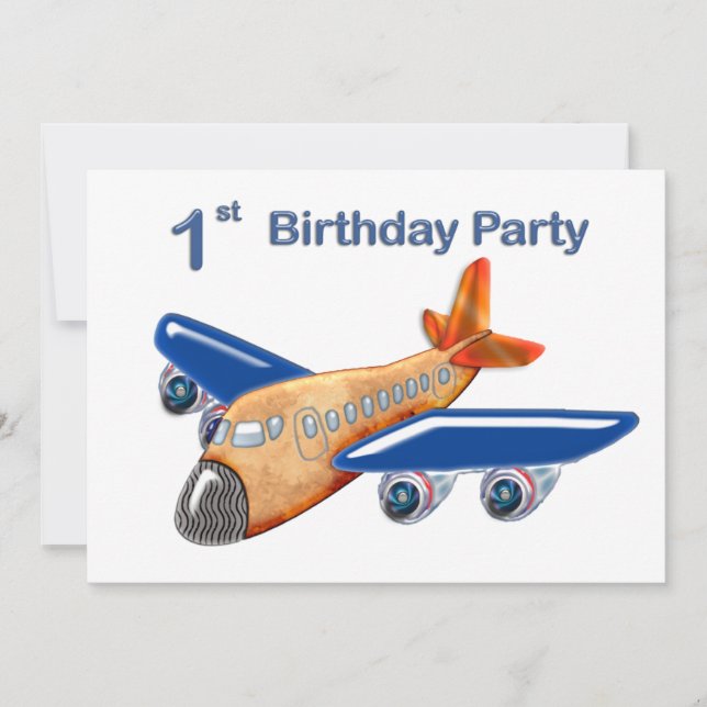 Invitation Ęr anniversaire d'avion extraordinaire (Devant)