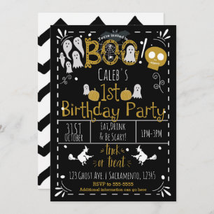 Invitation Ęr lunatique moderne de fête d'anniversaire de