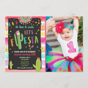 Invitation Ęr premier anniversaire de fiesta de cactus