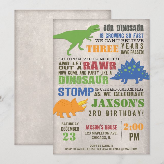 Invitation Ęr rustique de garçon d'invitation d'anniversaire (Devant / Derrière)