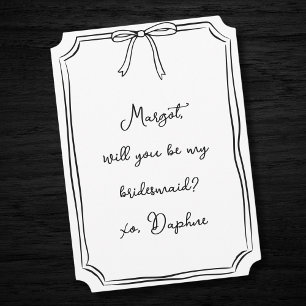 Invitation Es-tu ma demoiselle d'honneur ? Proposition d'aide