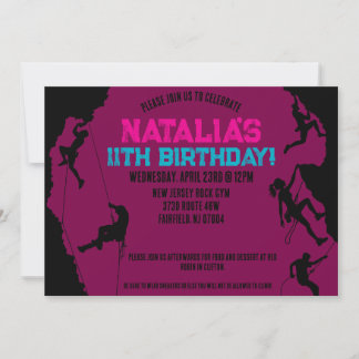 Invitation Escalade Rock Gym Anniversaire