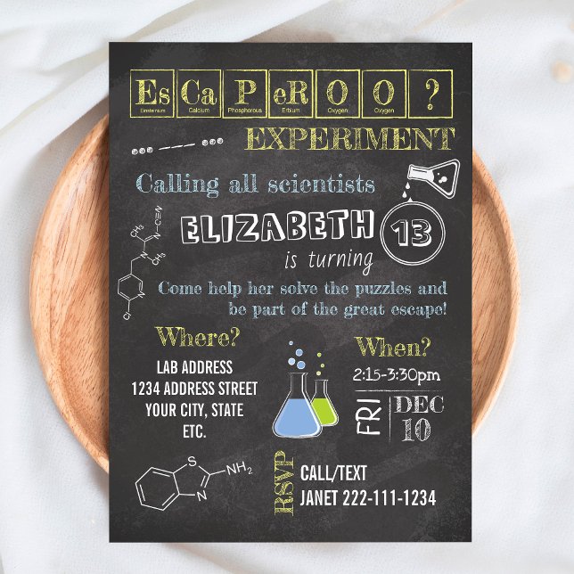 Invitation Escape Room du Laboratoire Scientifique (Créateur téléchargé)