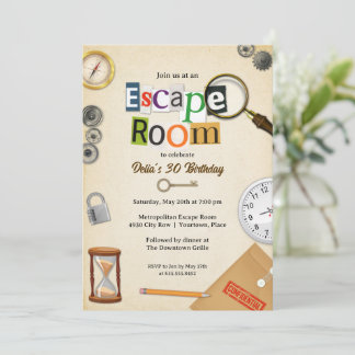 Invitation Escape Room Party