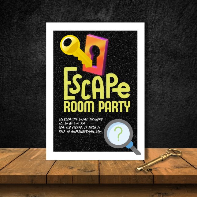 Invitation Escape Room Party (Créateur téléchargé)