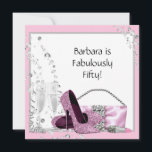 Invitation Escarpins Champagne Femme Rose & Noir Anniversaire<br><div class="desc">Chaussures à talons hauts roses et noires élégantes, sac à main, confettis et champagne, invitations pour fête d'anniversaire pour femme, tous âges. Ce joli modèle d'invitation d'anniversaire rose et noir convient parfaitement pour une fête d'anniversaire des 21 ans, 30 ans, 40 ans, 50 ans, 60 ans, 70 ans, 80 ans,...</div>
