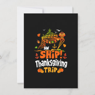 Invitation Escouade de croisière Thanksgiving Vacances famili