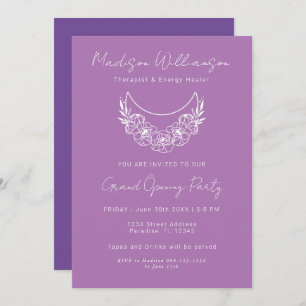 Invitation Esoteric Psychic Modern Moon Business Événement