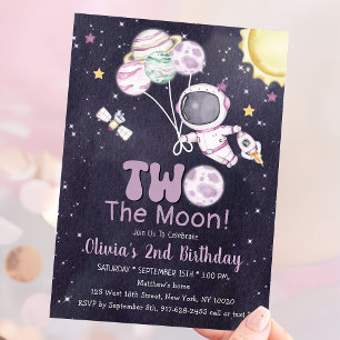 Invitation Espace 2e Anniversaire Deuxième Voyage Autour Du S