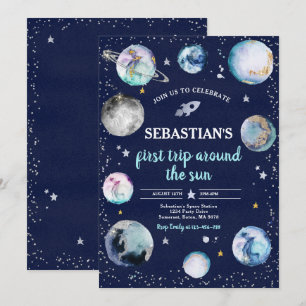 Invitation Espace Anniversaire Premier Voyage Autour Du Solei