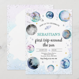 Invitation Espace Anniversaire Premier Voyage Autour Du Solei