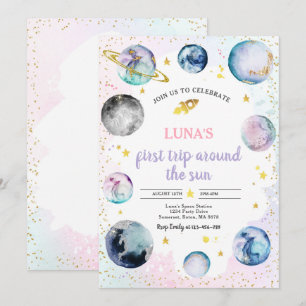 Invitation Espace Anniversaire Premier Voyage Autour Du Solei