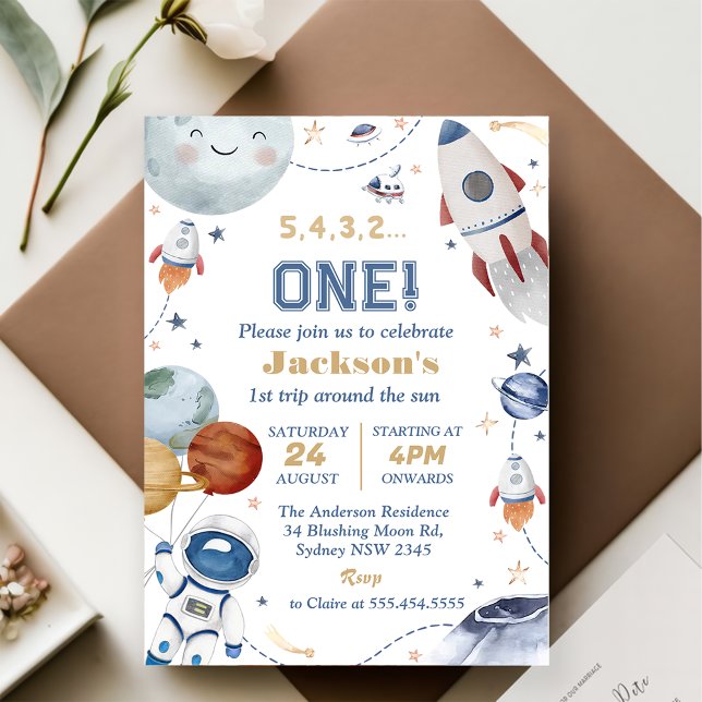 Invitation Espace Extérieur Anniversaire Partie 1er Voyage Au (Créateur téléchargé)