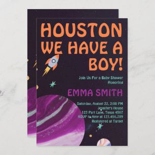 Invitation Espace Extérieur Houston Nous Avons Un Baby shower