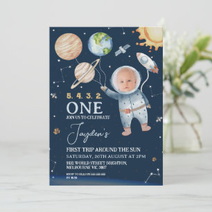 Invitation Espace Extérieur Premier Voyage Autour Du Soleil P