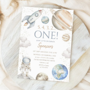 Invitation Espace extra-atmosphérique 1er anniversaire Premie