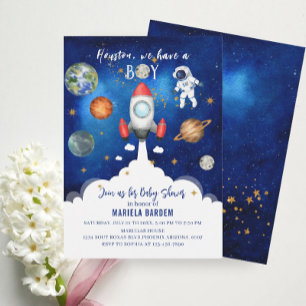 Invitation Espace extra-atmosphérique Galaxie Starry baby sho