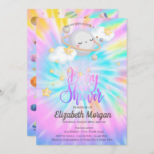 Invitation Espace extra-atmosphérique Stars Planet Tie Dye Ba