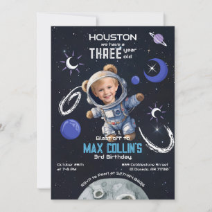 Invitation Espace extra-atmosphérique Tout âge Anniversaire I