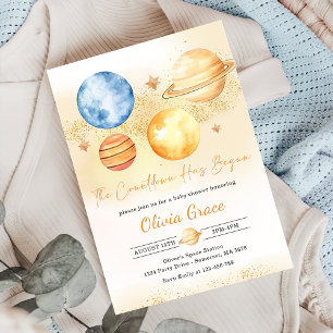 Invitation Espace Premier Voyage Autour Du Baby shower Soleil